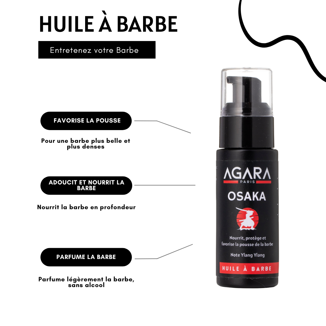 Huile à Barbe Naturelle OSAKA Agara - Note d'Ylang-Yalang