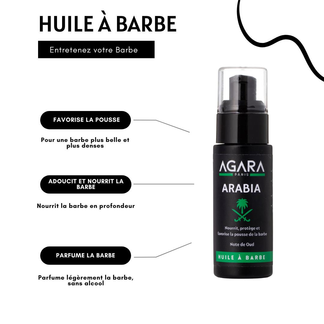 Huile à Barbe Naturelle ARABIA - Note de Oud