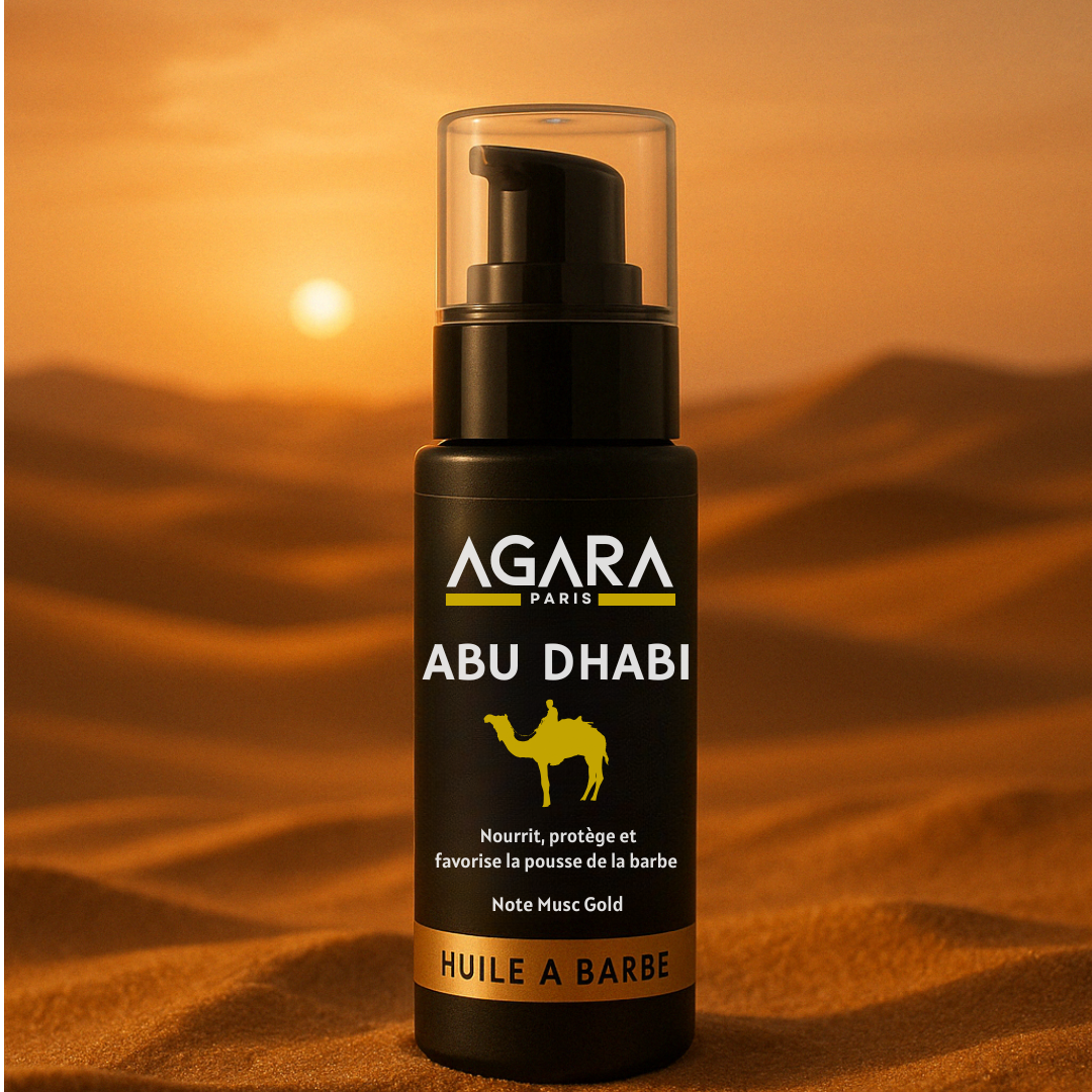 Huile à Barbe Naturelle ABU DHABI Agara - Note de Musc Gold