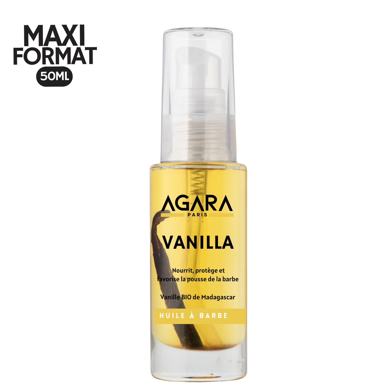 Huile à Barbe BIO VANILLA Agara - Maxi format 50ML