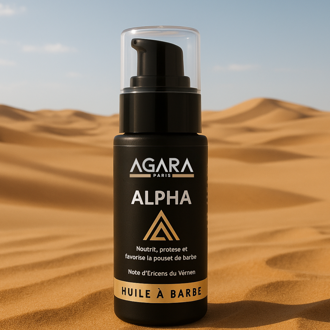Huile à Barbe Naturelle ALPHA Agara - Note d'Encens du Yémen