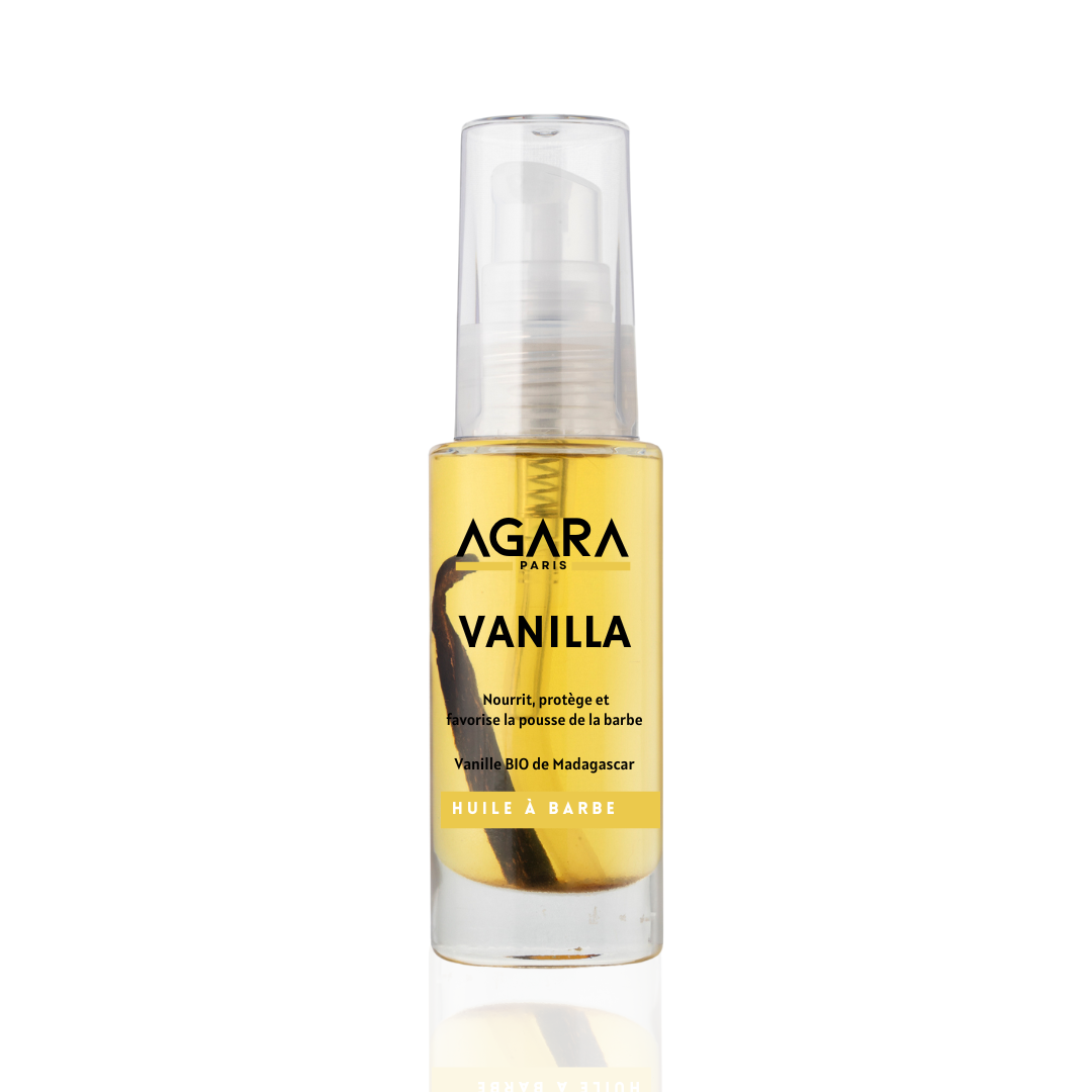 Huile à Barbe BIO VANILLA Agara - Avec Gousse de Vanille BIO Madagascar
