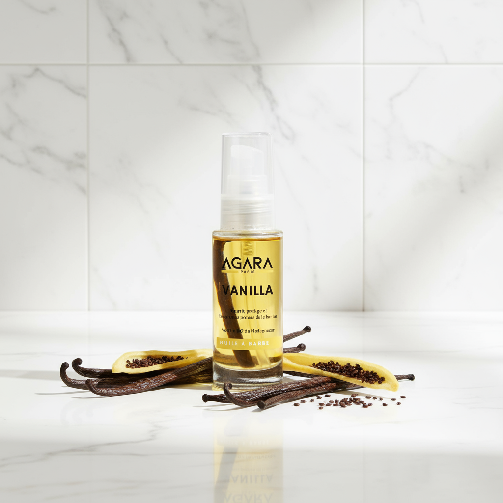 Huile à Barbe BIO VANILLA Agara - Avec Gousse de Vanille BIO Madagascar